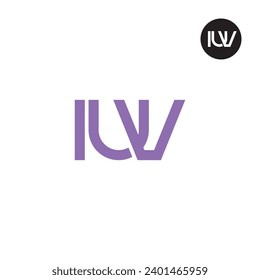 Diseño de logotipo de monograma IUV