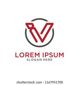 Letter IV logo design