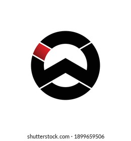 Letra IW círculo vector de diseño