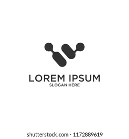 Letter IW logo design