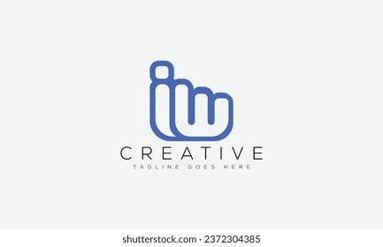 Letter IW logo design template vector illustration