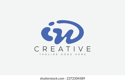 Letter IW logo design template vector illustration