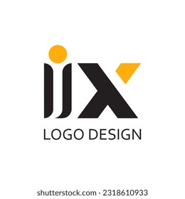 letter ix for logo company design template