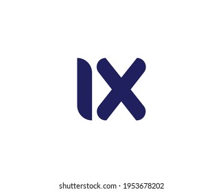plantilla vectorial de diseño de logotipo ix de letra