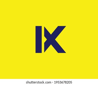 letter ix logo design vector template