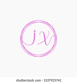 Letter IX logo template. Creative fashion logo design, couple letter , beauty icon. Initial handwriting or handwritten logo for identity. Logo with hand drawn style. wedding concept -vector
