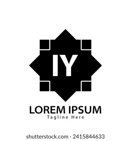 letter IY logo. IY logo design vector illustration for creative company, business, industry