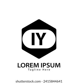 letter IY logo. IY logo design vector illustration for creative company, business, industry
