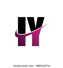 Letter IY simple logo design vector