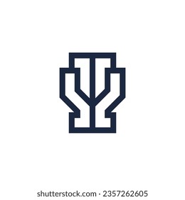 Letter IY or YI logo
