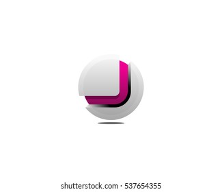 Letter J 3D Logo Design Template Element