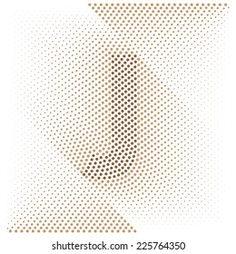 Letter J - Abstract dotted optical illusion alphabet 