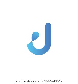 Letter J abstract logo icon design template