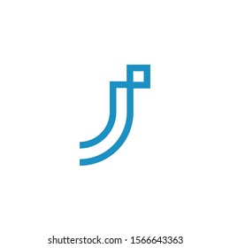 Letter J abstract logo icon design template