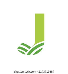 Letter J Agriculture Logo. Agro Farm Logo Based on Alphabet for Bakery, Bread, Cake, Cafe, Pastry, Home Industries Business Identity