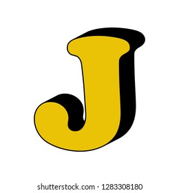 letter J, alphabet, 3D icon. Element of 3D color alphabet for mobile concept and web apps. Detailed letter J, alphabet, 3D icon can be used for web and mobile