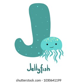 letter j alphabet jellyfish