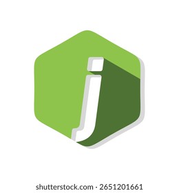 Letter j alphabet in polygon design vector