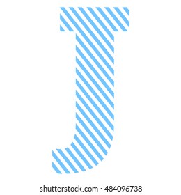 Letter j alphabet vector design.