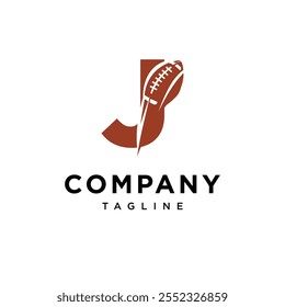 Letter J American Soccer Logo Icon Vector