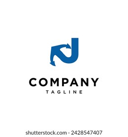 Letter J Anchor logo icon vector template.eps