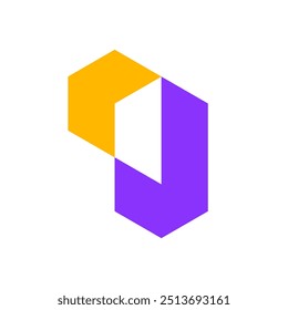 Letter J arrow modern minimal logo design