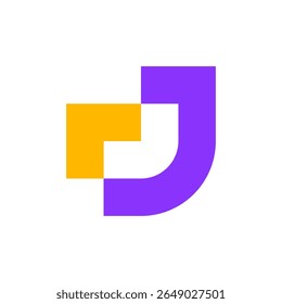 Letter J arrow simple minimal logo