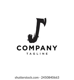 Letter J Axe Logo icon vector template.eps