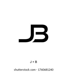 letter J and B concepts for initial name or company name. Typography design of JB. Logo design with initial letter concept.