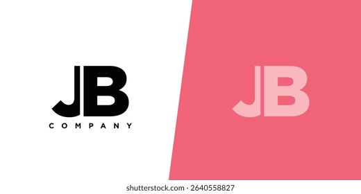 Letter J and B, JB logo design template. Minimal monogram initial based logotype.