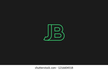 LETTER J AND B LOGO WITH NEGATIVE SPACE EFFECT FOR LOGO DESIGN OR ILLUSTRATION USE