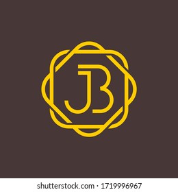 plantilla de logotipo de letra J y B