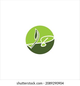 letra j b logotipo plantilla vectorial