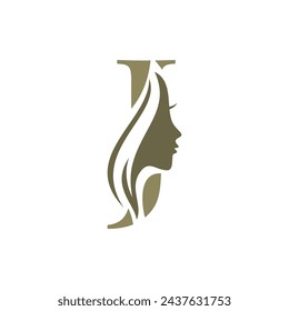 Letra J Beauty Face Logo