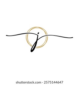 Letter J Beauty Initial Logo Template