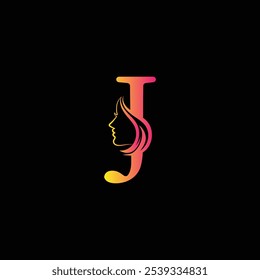 Letra J diseño de logotipo de belleza, J spa logo desigin Plantilla