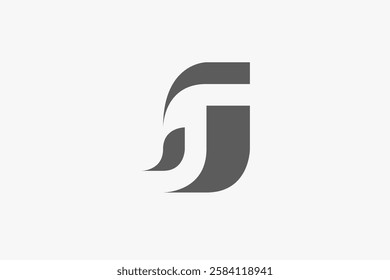 letter j bold modern minimalist logo 