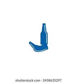 Letter J Bottle logo icon vector template.eps