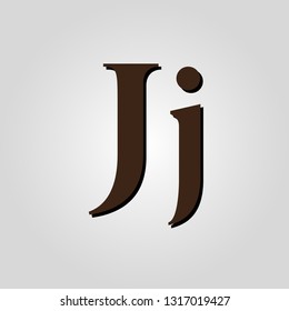 letter J brown
