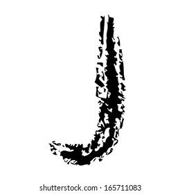 Letter J Brushed