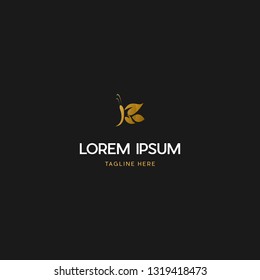 Letter J Butterfly Creative Vector Logo Design