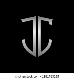 Letter J C initial logo design vector
