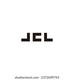 Letter J C L square geometric symbol simple logo vector