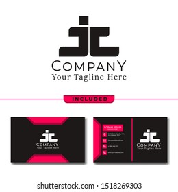 Letter J and C with square , simple logo. and elegant