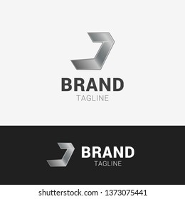 Letter J Car Silver Logo template element symbol in grey gradient color