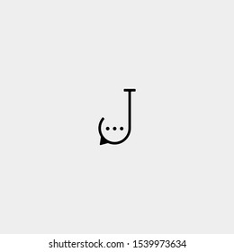 Letter J Chat Logo Template Vector Design