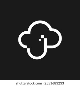 letter J cloud logo design inspiration 