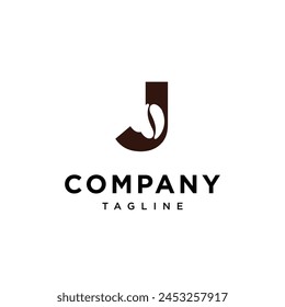 Letter J Coffee bean logo icon vector template.eps