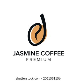 Letter J Coffee Logo Icon Vector Stock Vector (Royalty Free) 2061581156 ...