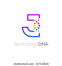 Letter J colorful with abstract biotechnology dna logotype. Medicine, science, laboratory,Technology DNA vector concept